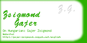 zsigmond gajer business card